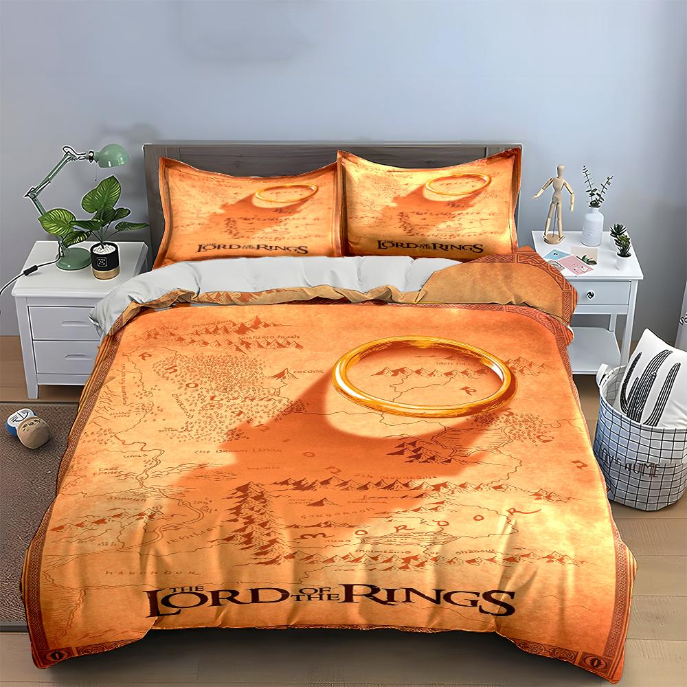The Lord of the Rings Map Design Bedding Set (1 duvet cover, 2 pillowcases, duvet not included) sofas