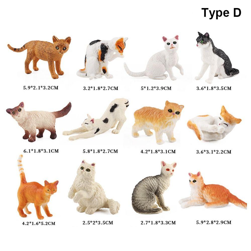 12pcs Mini Insects Simulation Ocean Animal Figurine Dog Cat Wild Animal Model  Kids Toys
