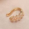 New Fashion Ear Cuff Bohemia Stackable C Shaped CZ Rhinestone Small Earcuffs Clip Earrings for Women Wedding Jewelry