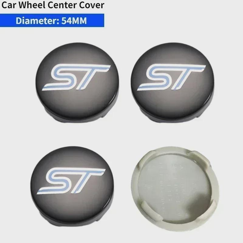 54MM Car Wheel Center Hub Cover Caps Accessories For For-d ST Fusion Escape Explorer Edge Mondeo Focus Ecosport Fiesta Kuga ST S-helby M-ustang Taurus