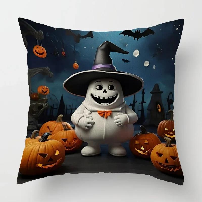 Modern Decorative Cushion for Home Living Room Decor Throw Pillow Cover 45*45 40x40cm 45x45cm 50x50cm Halloween Pumpkin