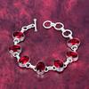 Red Garnet 925 Solid Sterling Silver Bracelet, Handmade Gemstone Bracelet Jewelry, Gifts For Wife Brand New Bracelet