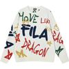 New FILA Dragon Series Knitwear Unisex Cloud White F11U419402F-WT