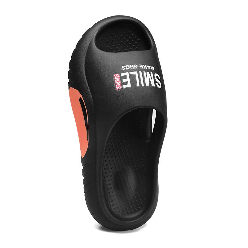 

Модные новые мужские летние высокоэластичные пляжные сандалии Eva, повседневные уличные тапочки, мягкие мужские сандалии, модные мужские тапочки, без застежек, основной пуш-ап 45 чёрный