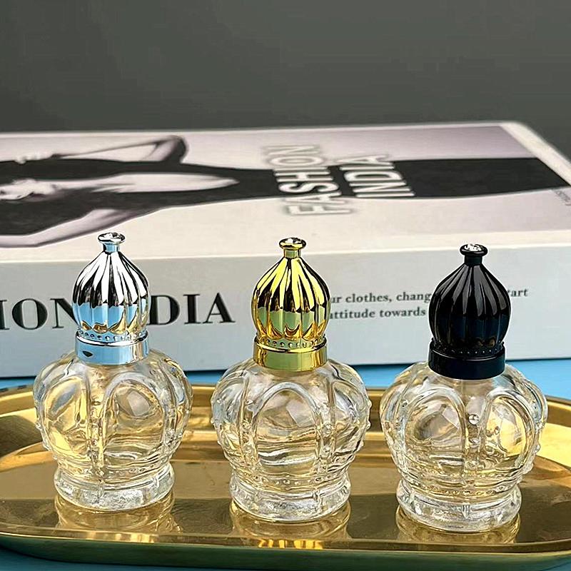 Perfume Bottling Gold Glass Mini Transparent Empty Sample Vial Essential Oil Bottles Refillable Bottles Dropper Bottles Perfume