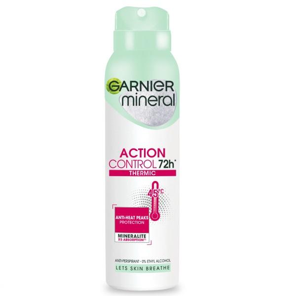 Garnier Mineral Action Control Thermic Antiperspirant Spray, 150ml - Extended Freshness & Advanced Odor Shield