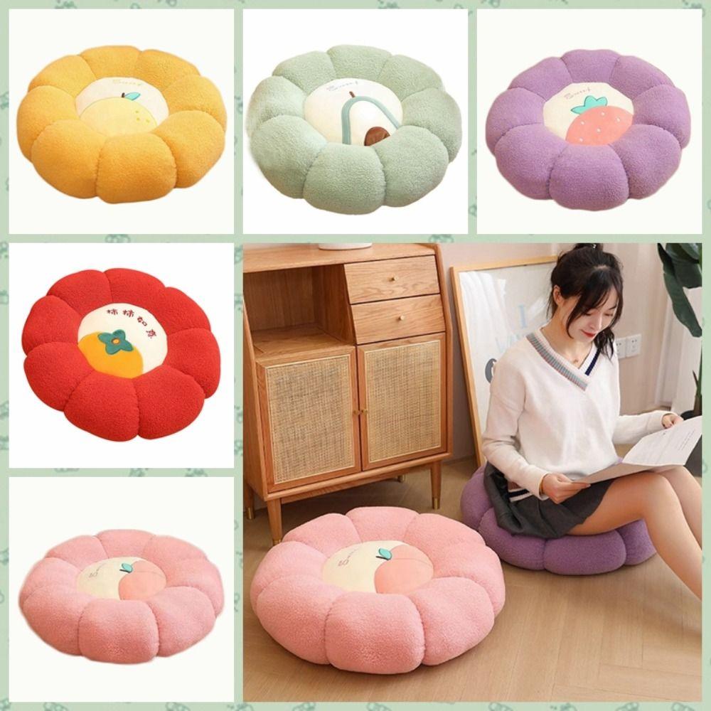 

Soft Flower Cushion Fruit Pattern Seat Cushion Creative Chair Pillow Home Decor