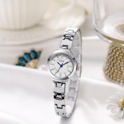 Delicate Diamond-Encrusted Student Watch Waterproof And Compact Temperament Alloy Bracelet Watch Women'S Quartz Watch