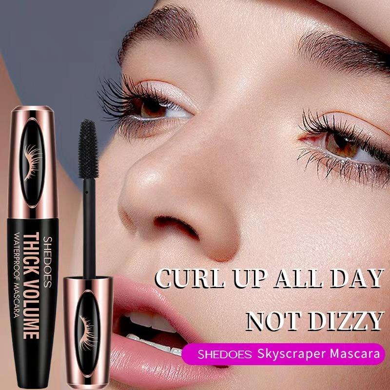 Waterproof Sweatproof Lengthening Volumizing Black Mascara For Eyes