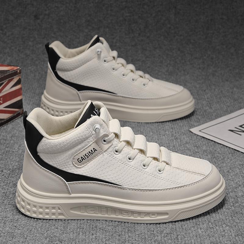 

Новые мужские классические модные высокие толстые подошвы для скейтбординга удобные мягкие баскетбольные кроссовки 44 чёрный/бежевый