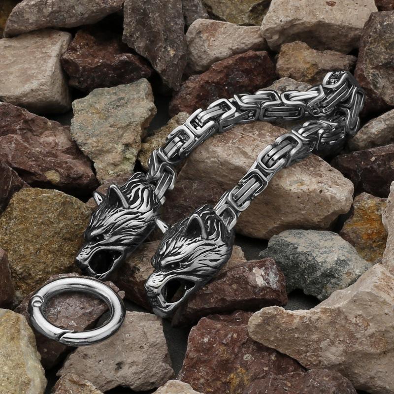 Men's Popular Stainless Steel Viking Bracelets Charm Cool Street Party Jewelry Gift