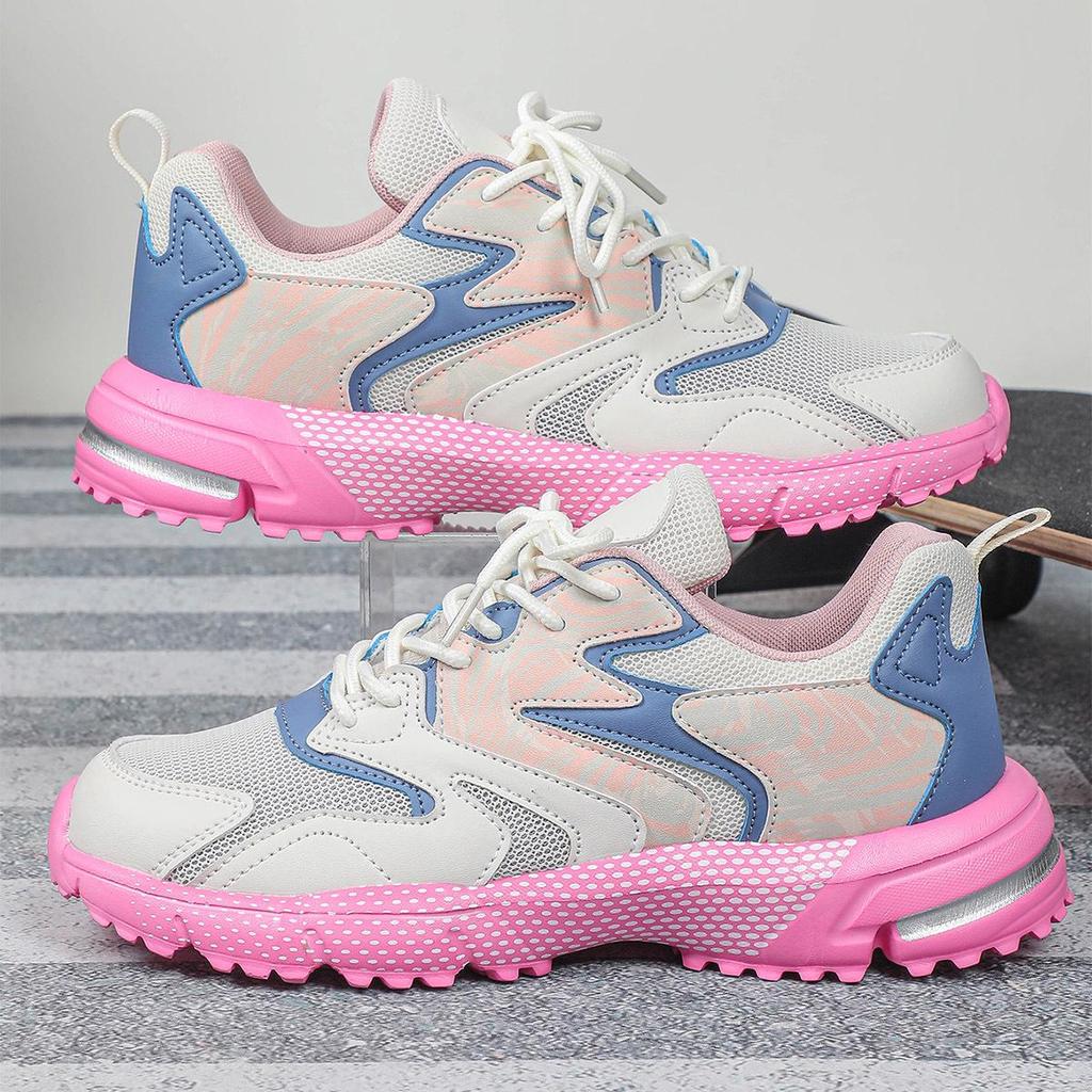 Modne sneakersy casual w stylu color-block z grubą podeszwą dla zwiększenia wzrostu - Unisexowe buty typu 'daddy' w stylu europejskim i amerykańskim