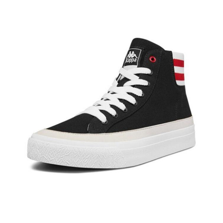 Kappa Fabric Retro Trend Wrap Non-Slip High-Top Skate Shoes Unisex Sneakers Black K09Y5CC22D-990