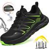 New Rotated Button Safety Shoes for Men Women Steel Toe Sneakers Puncture Proof Anti-smash Work Safety Boots Man Industrial Boot