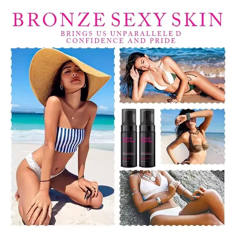 Black Mousse Body Brightening Moisturizing Lotion for Sun Boosting and Darkening Mousse