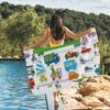 Personality Busy World of Richard Scarry Quick Drying Beach Towels Are Suitable For Swimming Pools Camping Yoga And The Gym
