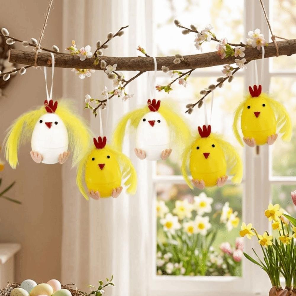 Storage Functions Easter Chick Decorations Plastic Eggshells Easter Hanging Eggs  Egg Hunt Games