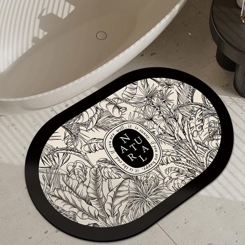 Könnyű Luxus Fürdőszoba Fürdőszoba Ajtószőnyeg Vízfelszívó Diatómaföld Puha Párna WC Csúszásgátló Párna WC U-alakú Lábpárna