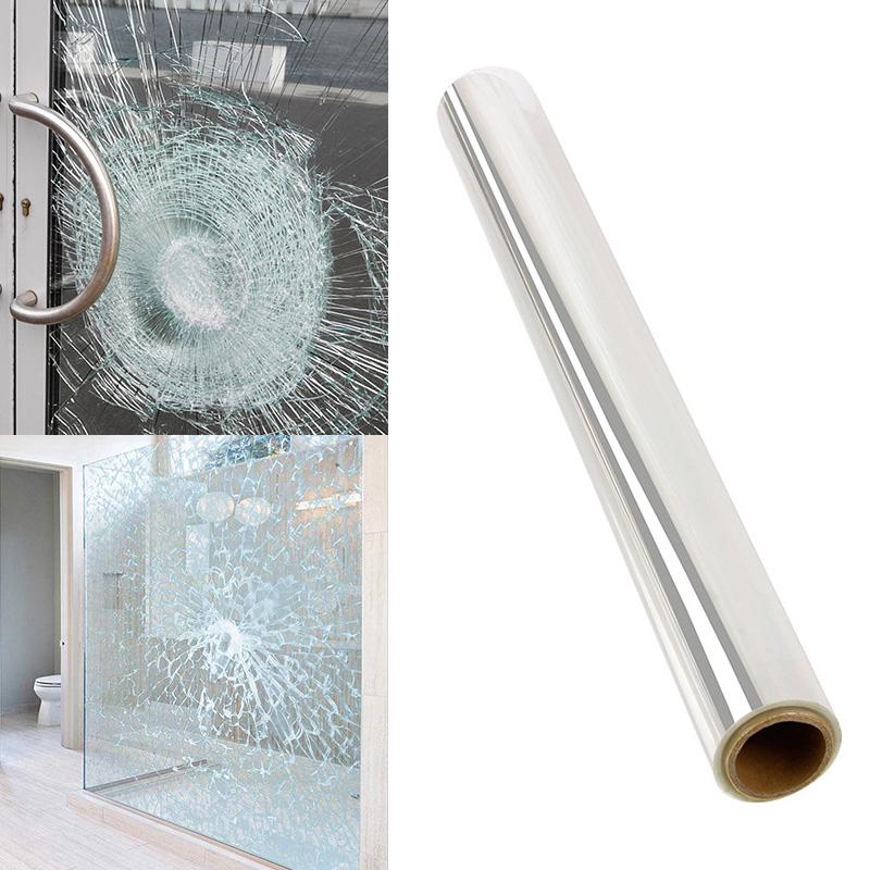 Window Shatterproof Vinyl Clear Glass Security Film Transparent Self ...