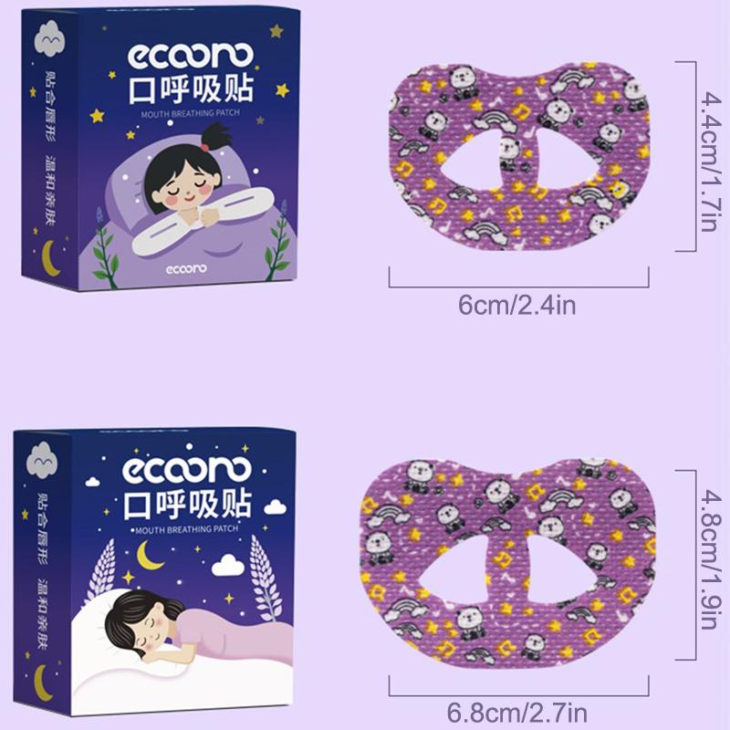 30 Pcs Cartoon Anti Snoring Nose Breathing Improving Patch Mouth Closure Tape Sleep Aid Breathing Stickers Mouth Ease Sleep Tape