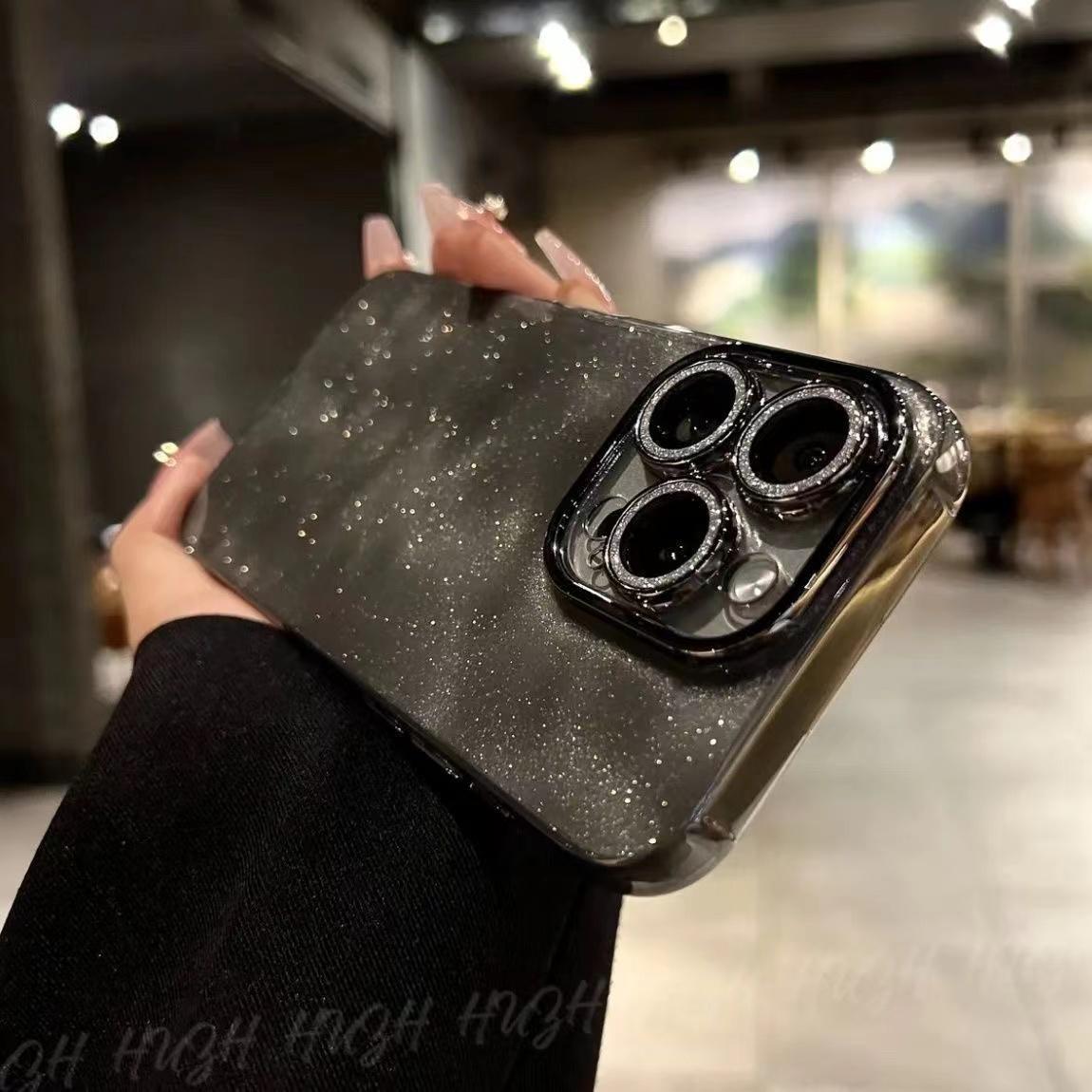 

Роскошный блестящий чехол для телефона с гальваническим покрытием для iPhone 11 12 13 14 15 Pro Max Plus, прозрачный бампер, противоударные чехлы For iPhone 14Pro