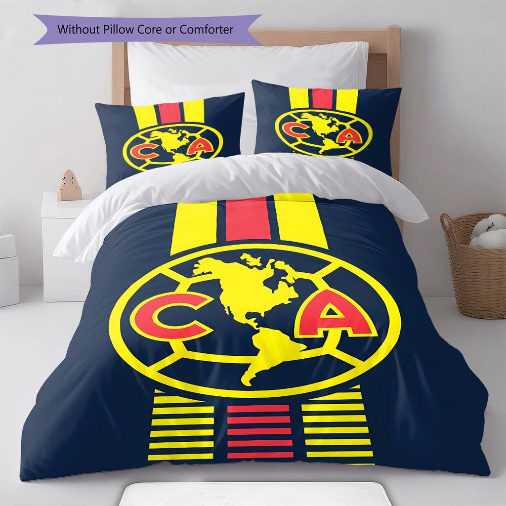 America Football Club Pattern Bedding,Quilt Set Quilt Cover Pillowcase Home Birthday Gift (1 * duvet cover + 2 * pillowcase, without core)
