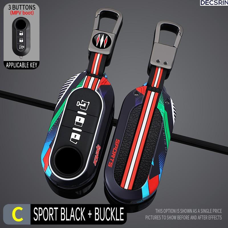 Pouzdro na skládací dálkový klíč zinkové slitiny pro Fiat Ducato 500 500L Panda Grande Punto Lancia Musa Auto Příslušenství