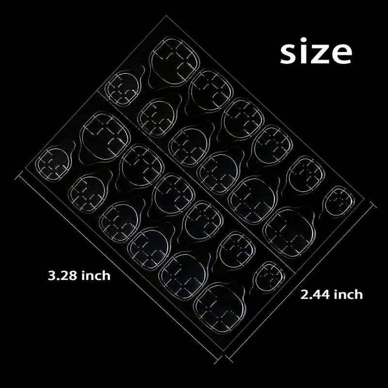 360pcs (15 Sheets) Adhesive Tabs Ultrathin Waterproof Breathable Double-Sided Jelly Fake Nail Sticker Super Sticky False Nail Glue Sticker Transparent