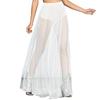 Sexy Skirt Shiny Elastic High Waist Perspective Rhinestones Decor Maxi Skirt