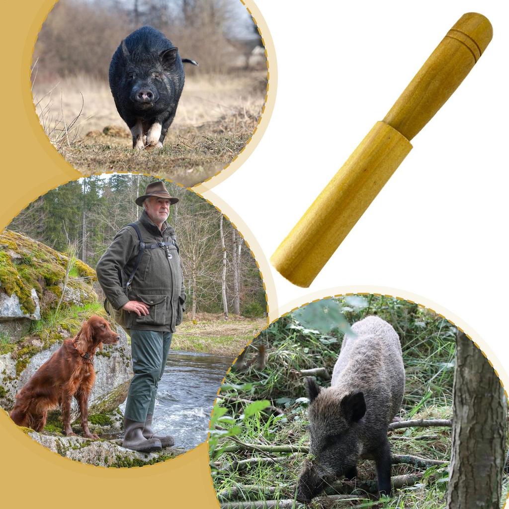 Portable Imitation Sound Hog Call Tool Outdoor Log Wild Boar Whistle To Attract Wild Boars Attract Wild Boar Whistle Wooden Hog