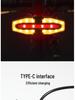 2024 USB Rechargeable Bicycle Turn Signals with Horn and Wireless Remote-Controlled Bright Rear Light for Night Riding.