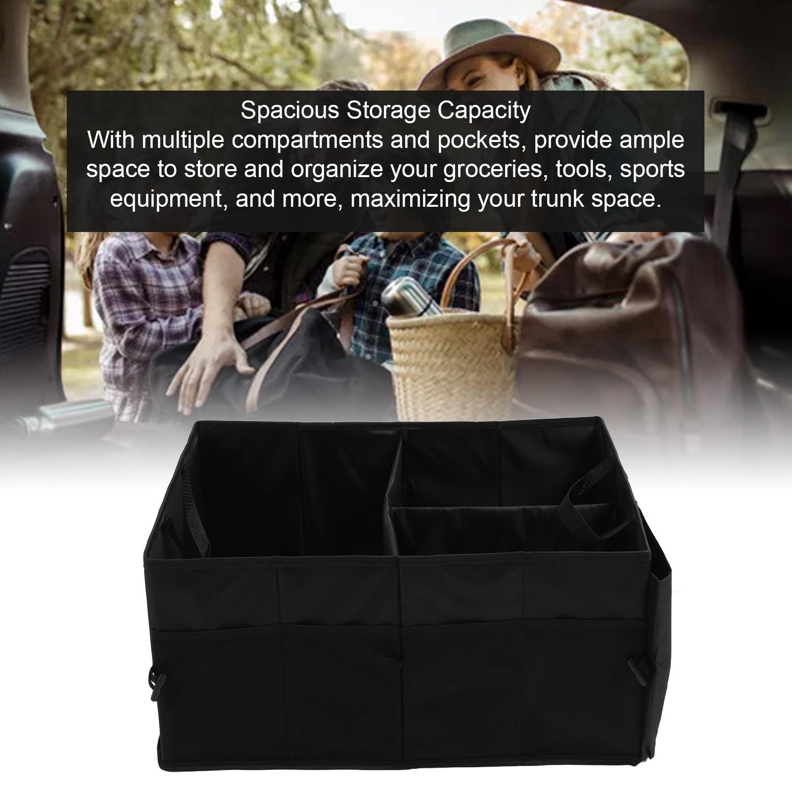 

Car Trunk Organizer Large Capacity Flexible Use Sturdy Trunk Storage Organizer for Vehicle