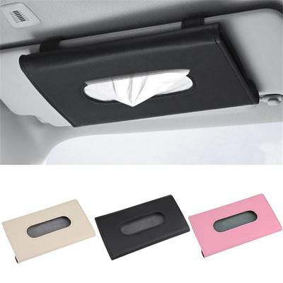 1pcs,Car Tissue Box, Car Sun Visor Tissue Box, Holder Auto Interior Storage Mask Storage Box ,Decoration For Universal Car Accessories