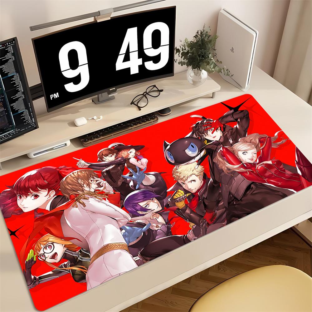 Tappetino per Mouse da Gioco Grande Tappetino per Scrivania Antiscivolo Bordi Cuciti Stampa Persona Anime Tappetino per Tastiera per Giocatore Ufficio a Casa