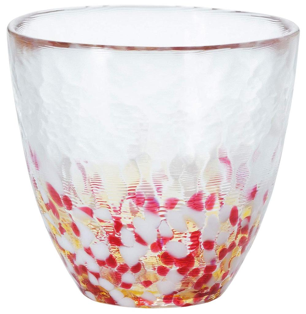 ADERIA Tsugaru Vidro Roter Apfel Tasse 270ml Hergestellt in Japan Kosmetikbox Glas Highball-Glas Bier Stilvolles Glas Sake Becher Whiskey Geschenk Frauentag Tag