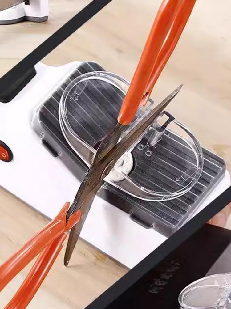 Chef Knife Sharpener with Protective Cover Electric Sharpener Machine USB Charing for Quick Sharpening Polishing