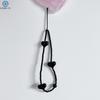 Korean Black Heart Phone Charm Straps Acrylic Beaded Cell Phone Chains Handy Wristlet String Lanyard Y2K Jewelry Accessories