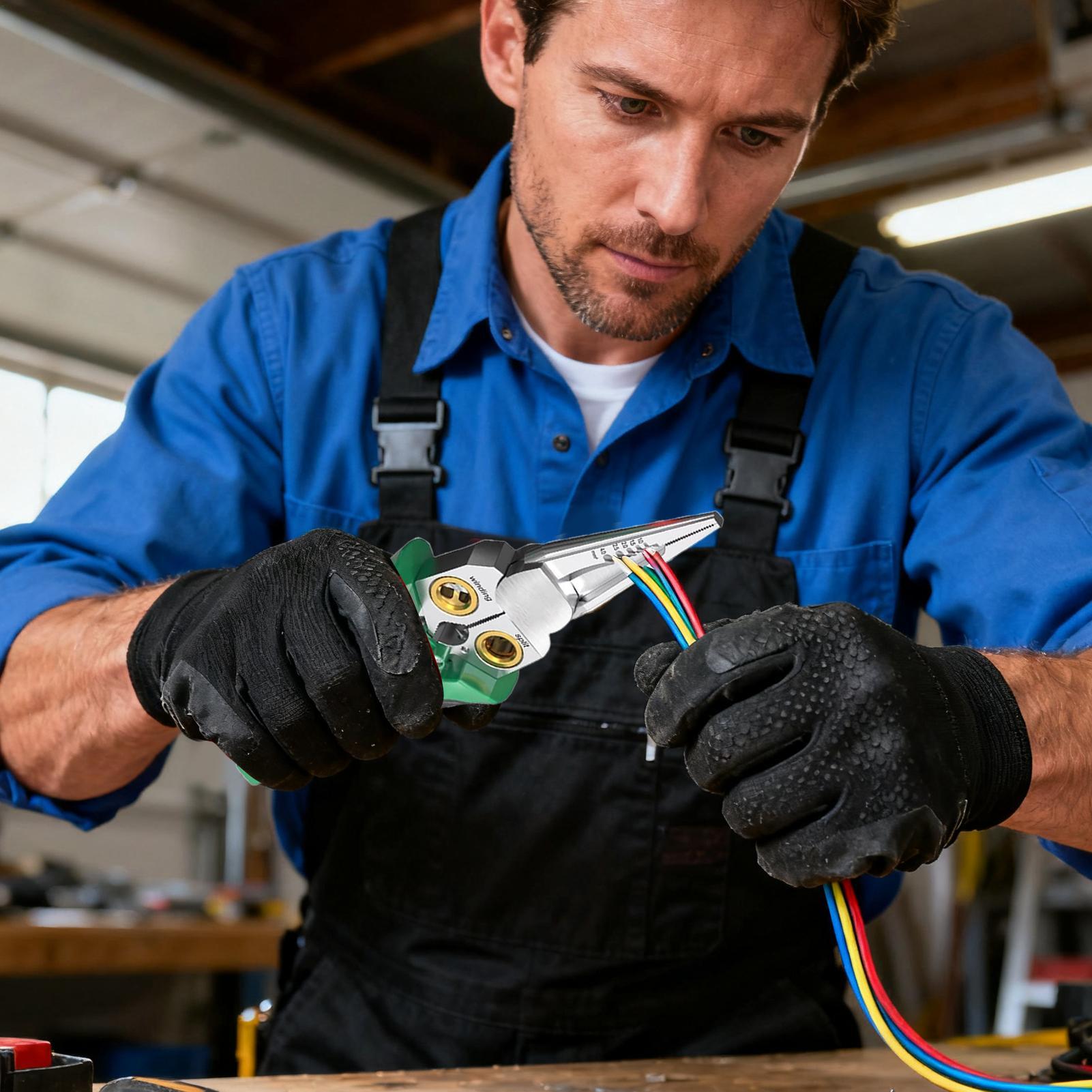 

Инструмент для зачистки проводов 8-в-1 Обжимной инструмент для зачистки проводов с детектором напряжения Многофункциональный ремонтный инструмент для цепей Автомобиля Гаража Мастерской China Mainland