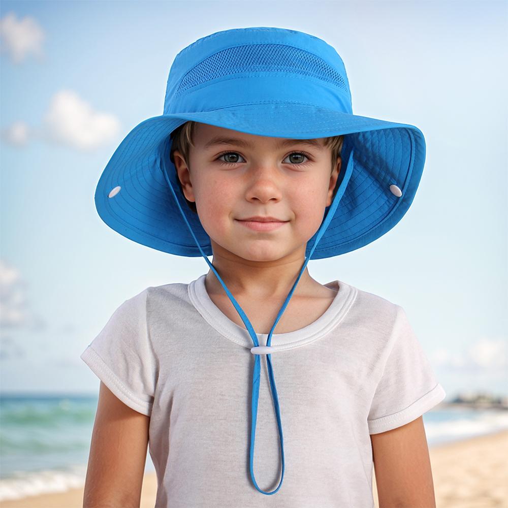 Breathable Children Fisherman Hat Mesh Sun Protection Hat  for Outdoor Activities