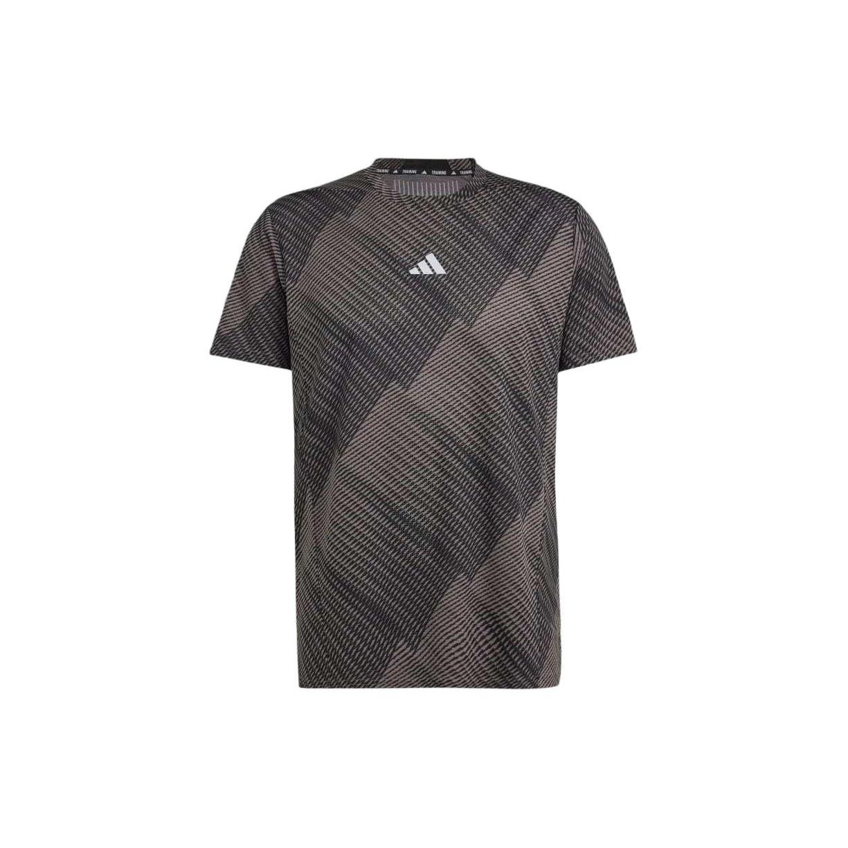 adidas Designed for Training HIIT Workout HEAT.RDY Print T-shirt Asia Sizing  Charcoal Black  Men s IL7136 S