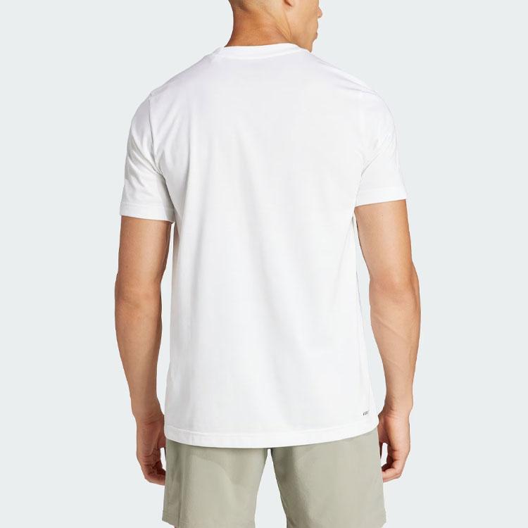 Adidas Aeroready Tennis Logo Slam Tee Men Tops White IS2418