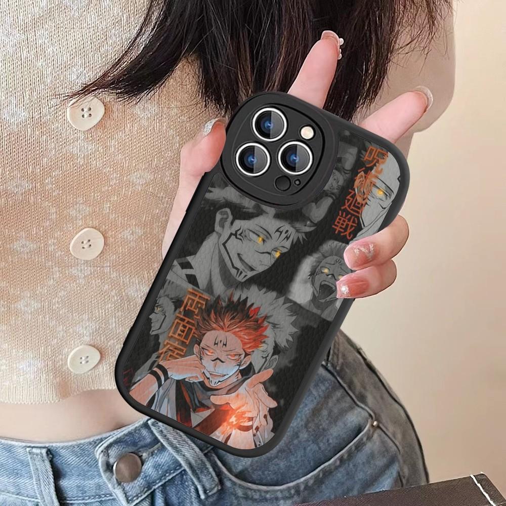 Jujutsu Kaisen Ryomen Sukuna Phone Case Hard Leather For IPhone 16 15 14 13 12 Mini 11 14 Pro Max Xs X Xr 7 8 Plus Fundas
