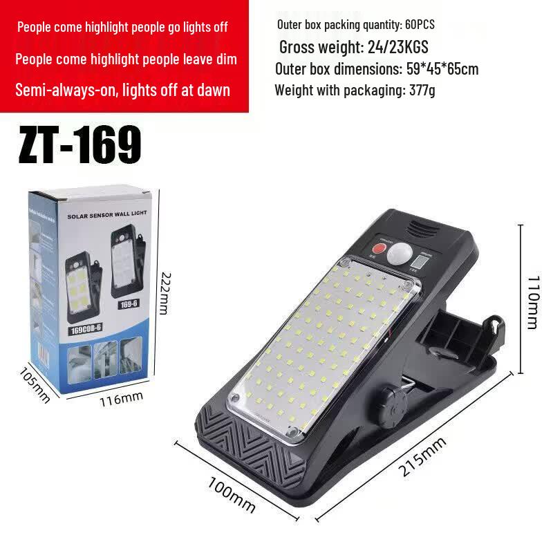 Lishi Solar Outdoor Clip-On Wall Lamp