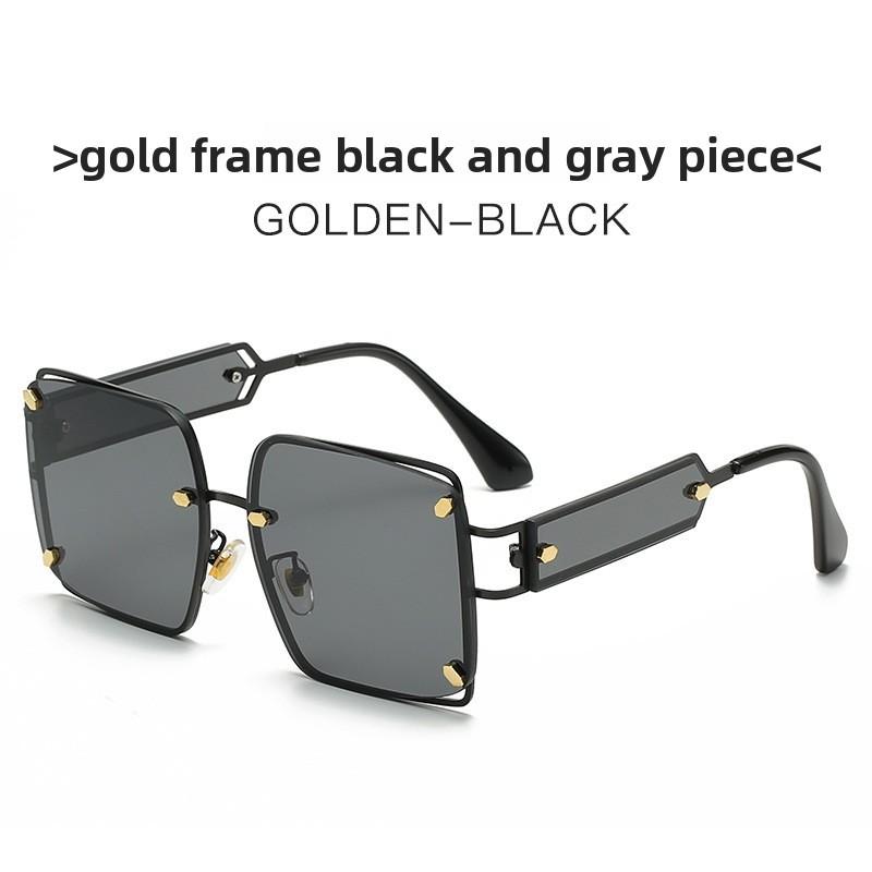 Punk Rock Metal Frame Sunglasses With Uv400 Protection For Fashion And Outdoor Activities