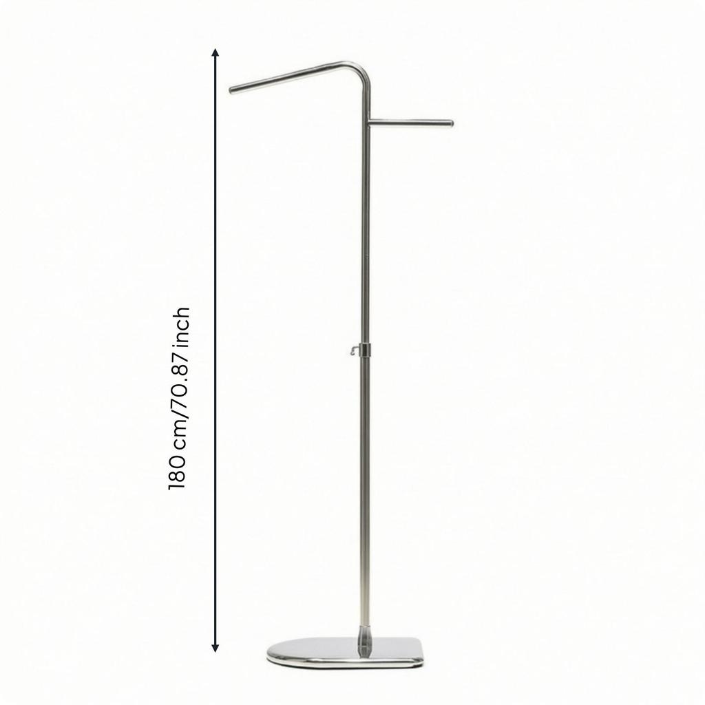 Clothing Display Rack with Side Arm Floor-Standing Furniture Heavy-Duty