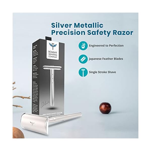 Bombay Shaving Co Silver Precision Safety Razor For Men