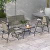 Four-Piece Metal Garden Sofa Set - Mixed Brown