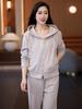 Women's Spring/Autumn Stylish Hooded Sweatshirt Set: Casual, Loose, Slimming Two-Piece Sportswear for 2026
