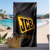 JCB Custom Beach Towel, Print Your Name Text Lightweight Absorbent Towel for Swimming Travel