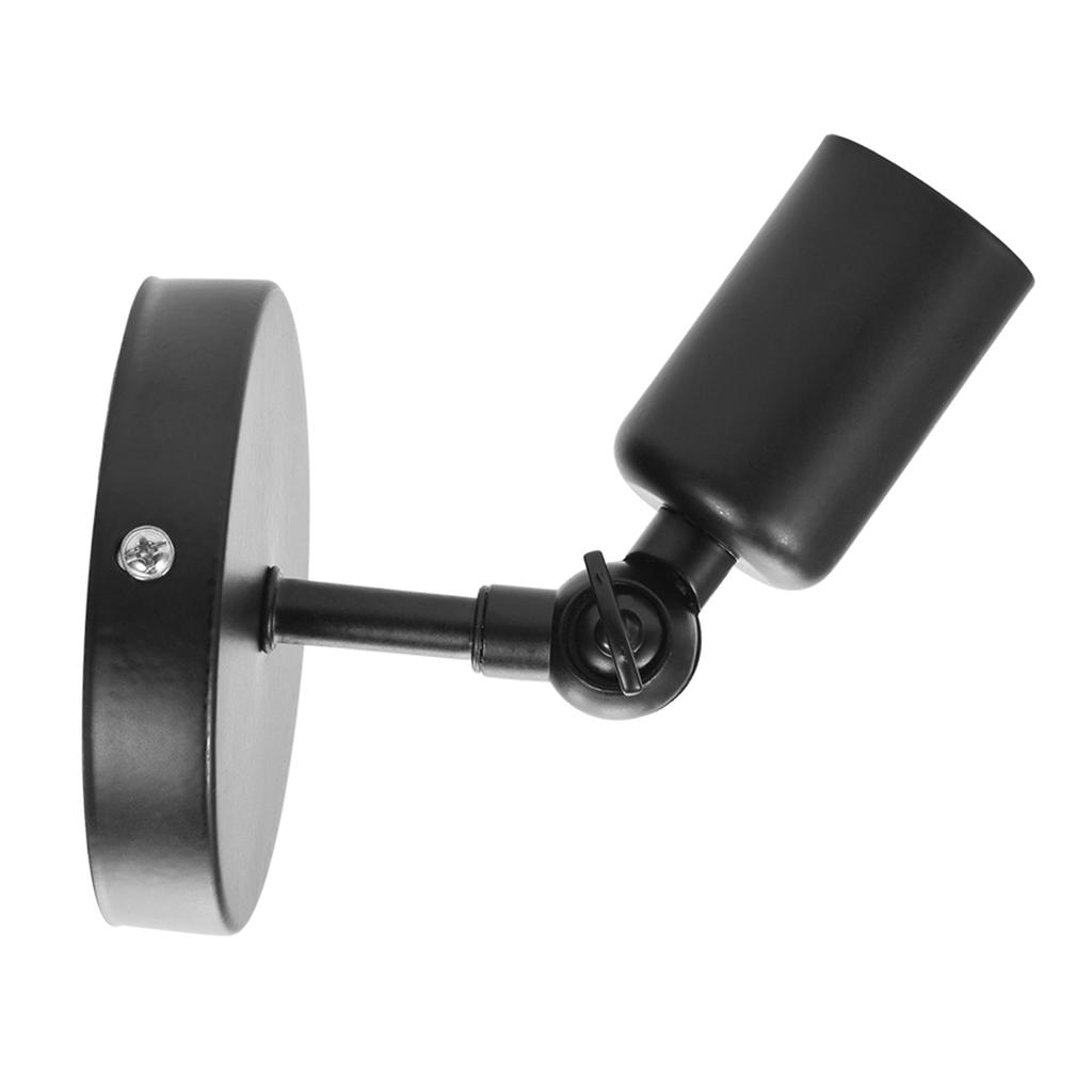 Nástěnný nástěnný svítidlo v retro stylu, kavárna, chodba, držák lampy se zásuvkou E27(Černá)